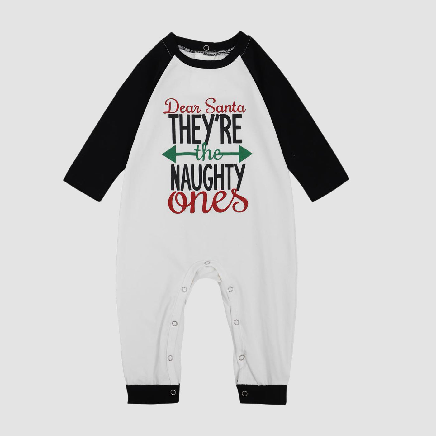 LETTERLOOKS Matching Family Christmas Pajamas Sets Dear Santa They're The Naughty Ones Letter Print Contrast Top and Buffalo Plaid Drawstring Pants