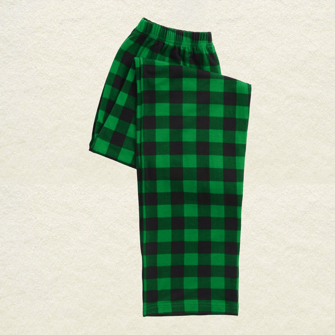 Merry Christmas 2024 Green Plaid Family Matching Pajamas