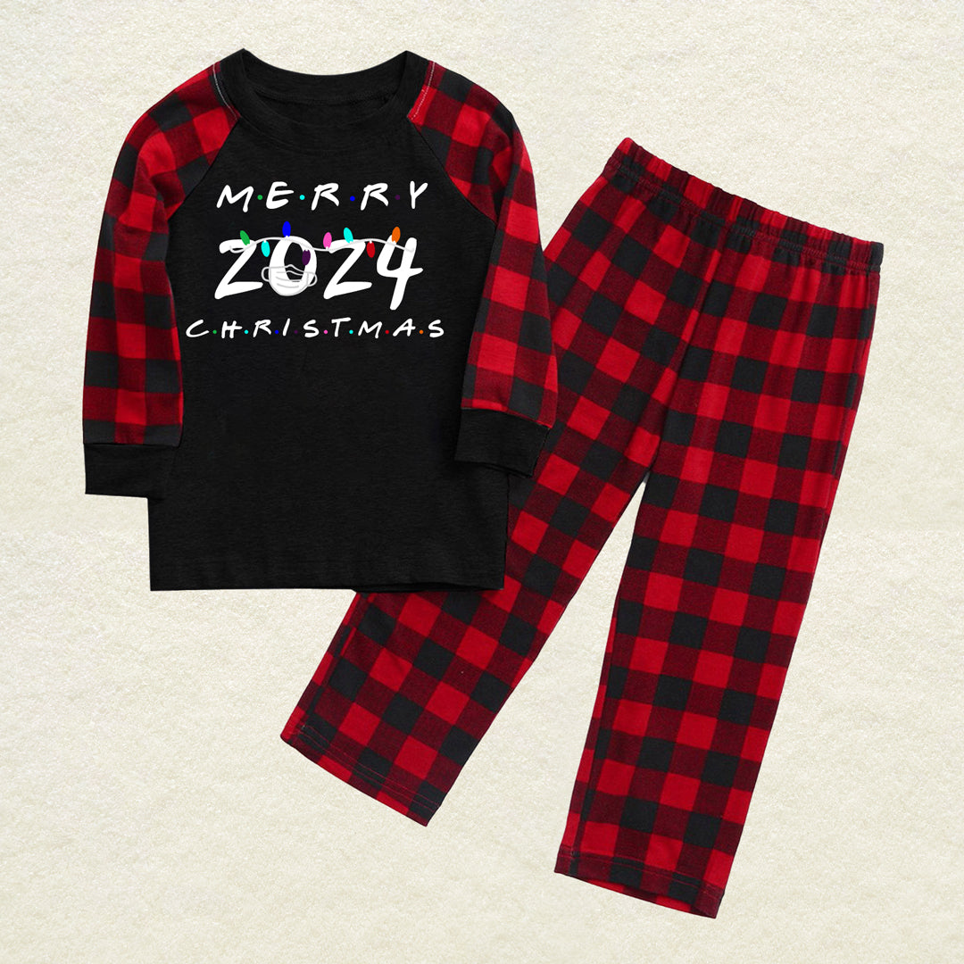 Merry Christmas 2024 Red Plaid Family Matching Pajamas