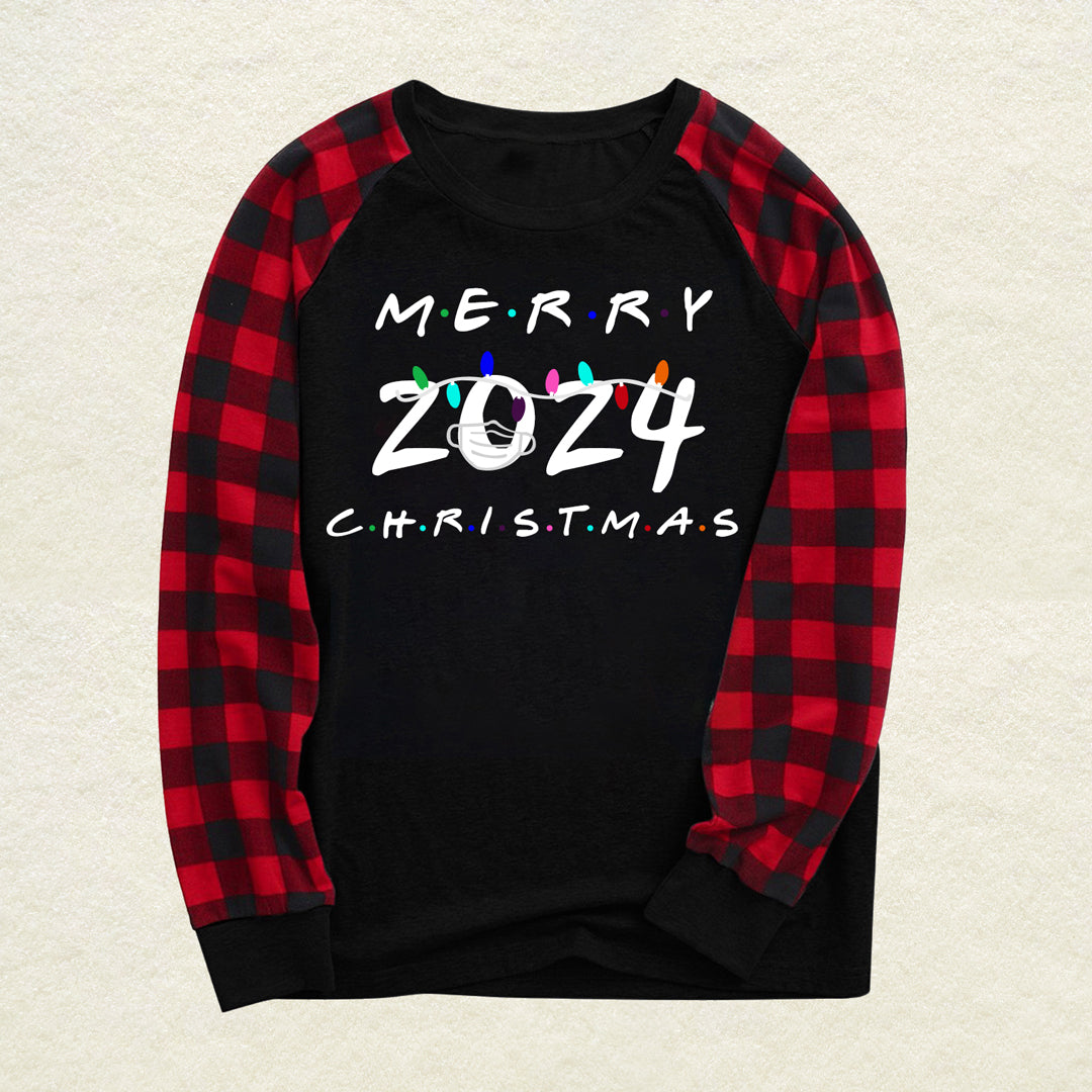 Merry Christmas 2024 Red Plaid Family Matching Pajamas