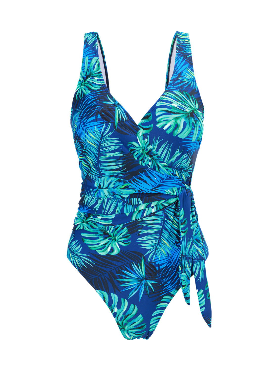 Tropical Botanical Floral Print One-Piece Swimsuit