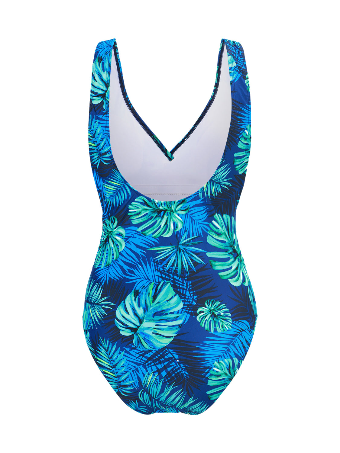 Tropical Botanical Floral Print One-Piece Swimsuit