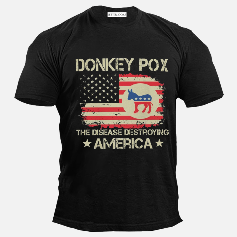 Donkey Pox The Disease Destroying America Men's T-Shirt