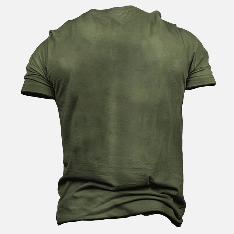 Solid Color Men's Cotton T-Shirt