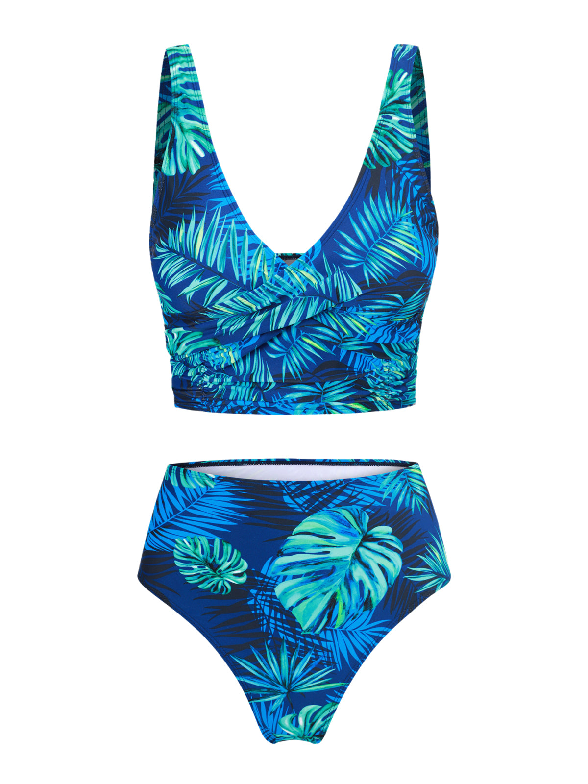 Tropical Botanical Floral Print Bikini Set