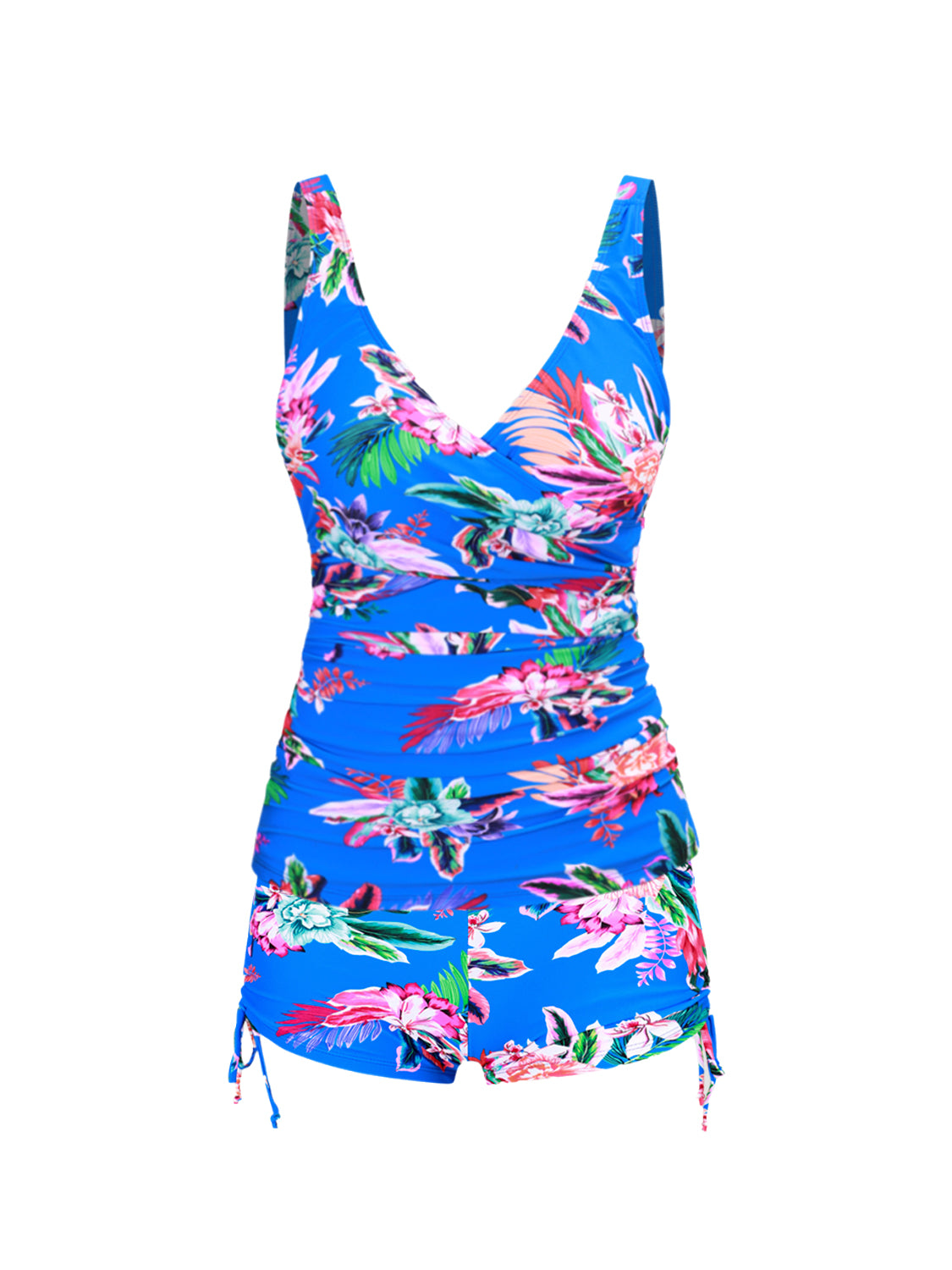 Tropical Botanical Floral Print Tankini Set