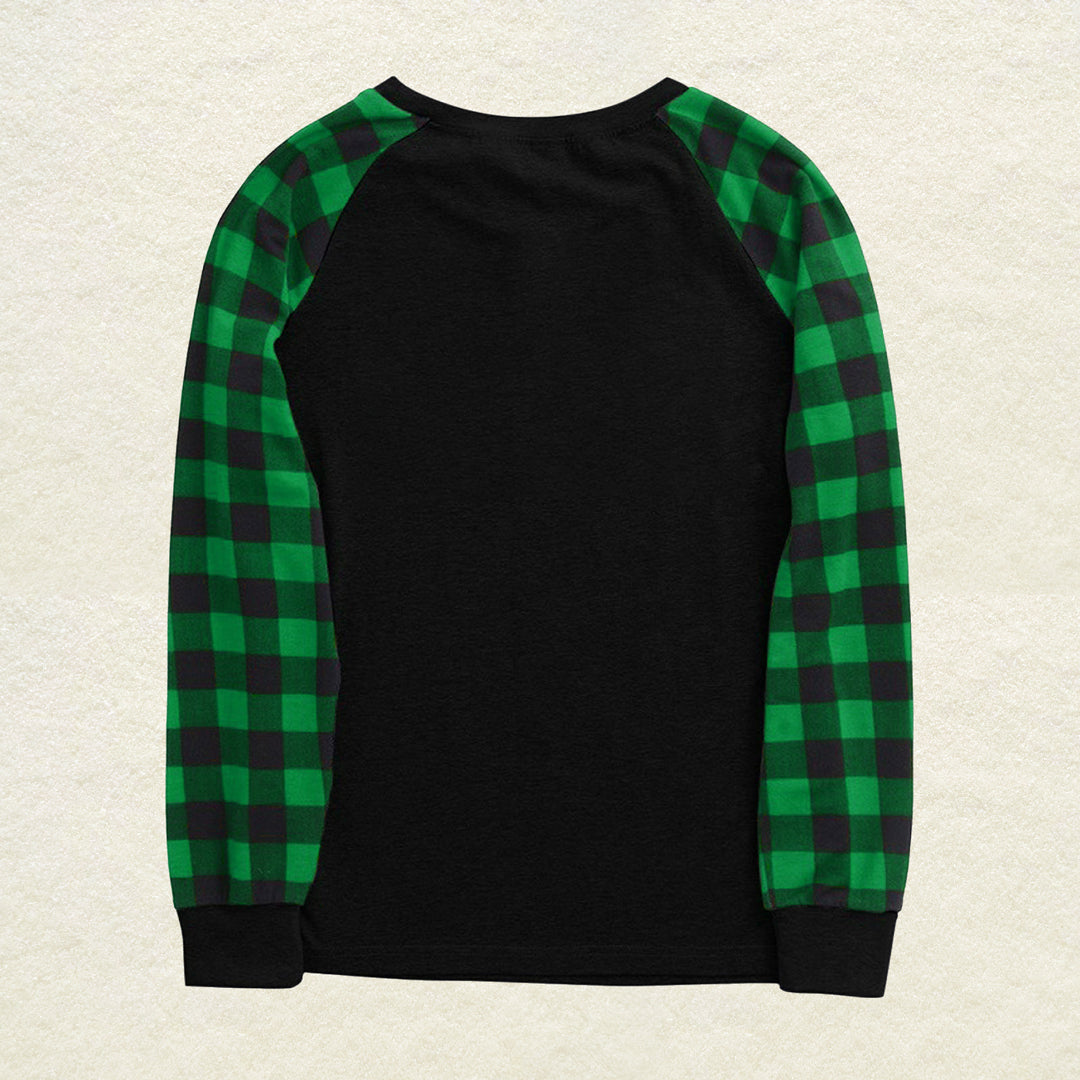 Merry Christmas 2024 Green Plaid Family Matching Pajamas