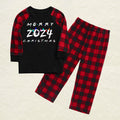 Merry Christmas 2024 Red Plaid Family Matching Pajamas